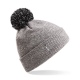 Gorro pompon gris