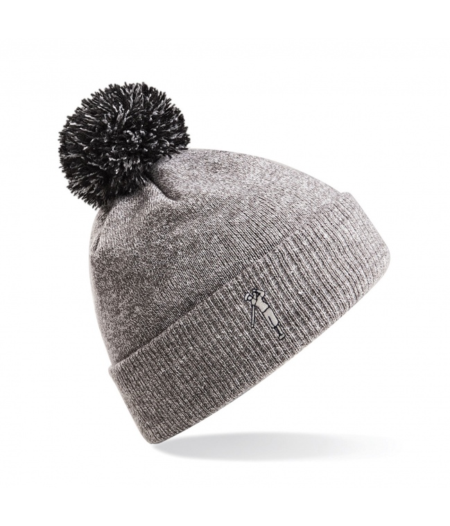 Gorro pompon gris